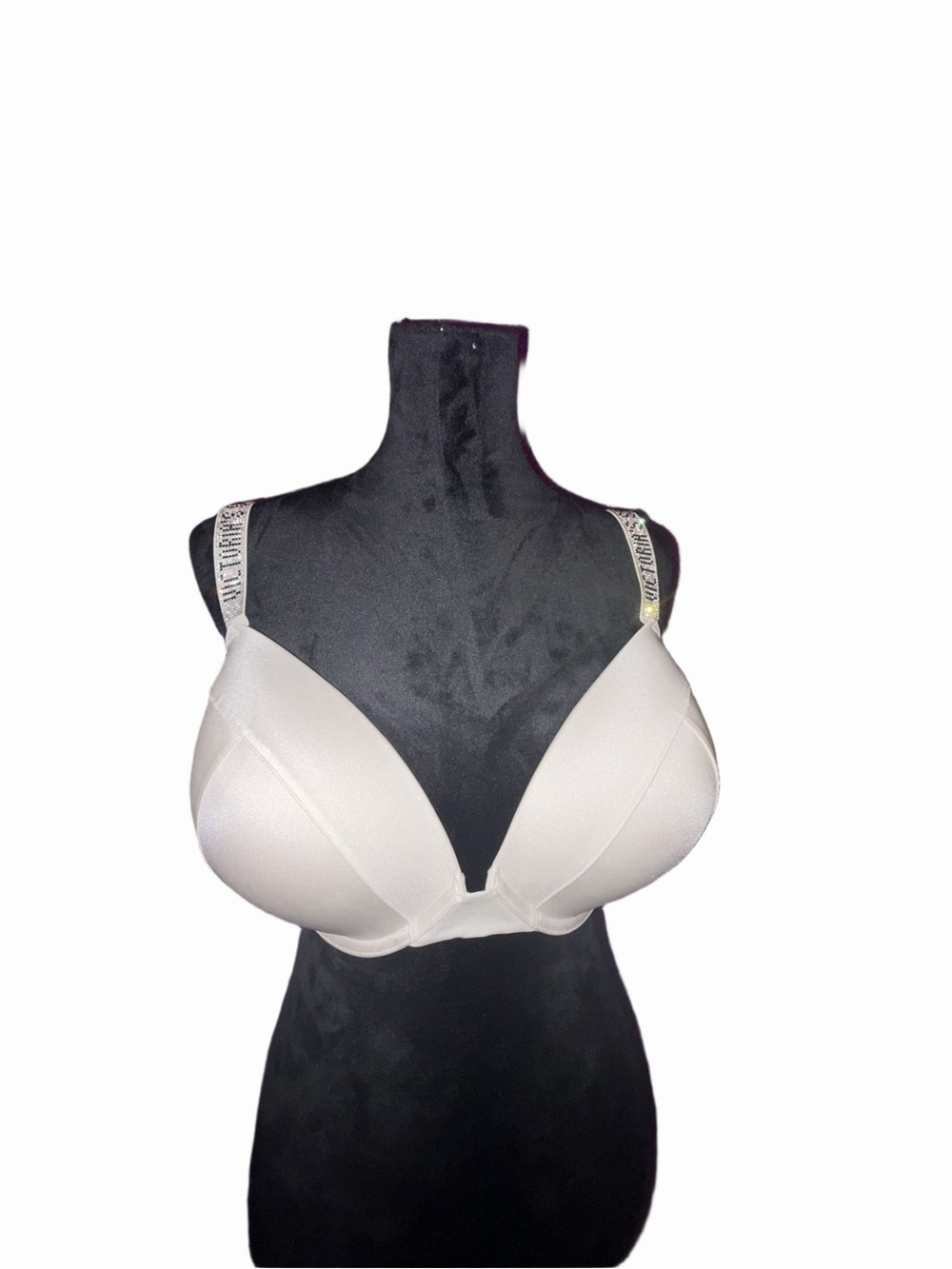 🆕💜 Victoria’s Secret White T-Shirt Bra 38DDD NWT Logo Strap Lightly Flawed